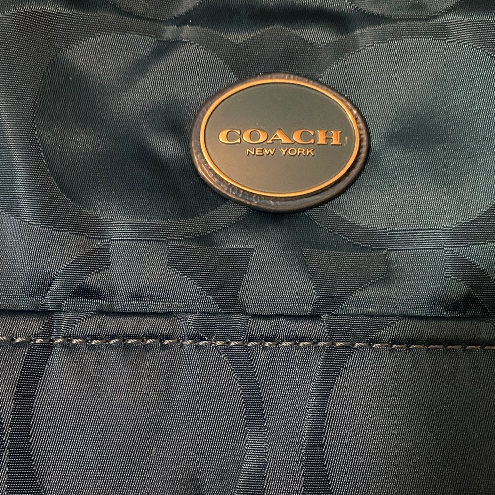Coach Teal diaper bag - Picture 2 of 8